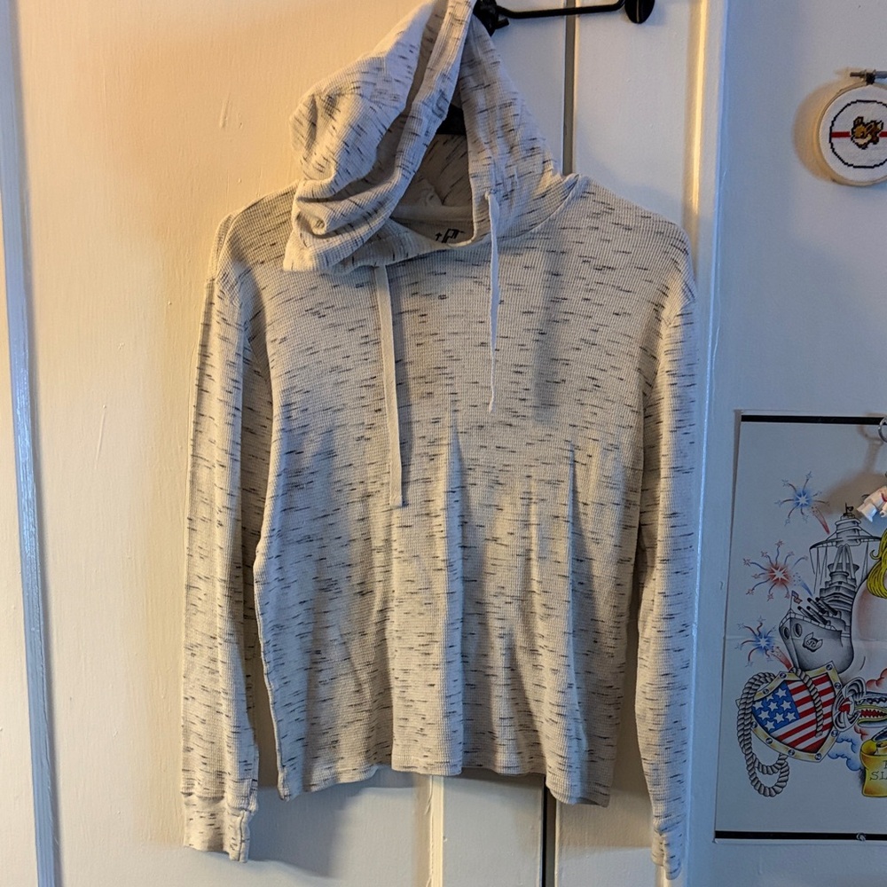 Men's Cream Hooded Sweater